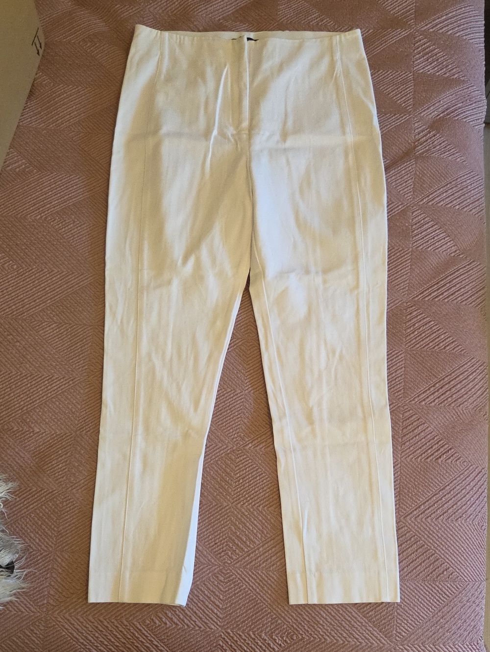 Ann Taylor Women's Dress Pants - Flat Front Tailored Fit In White